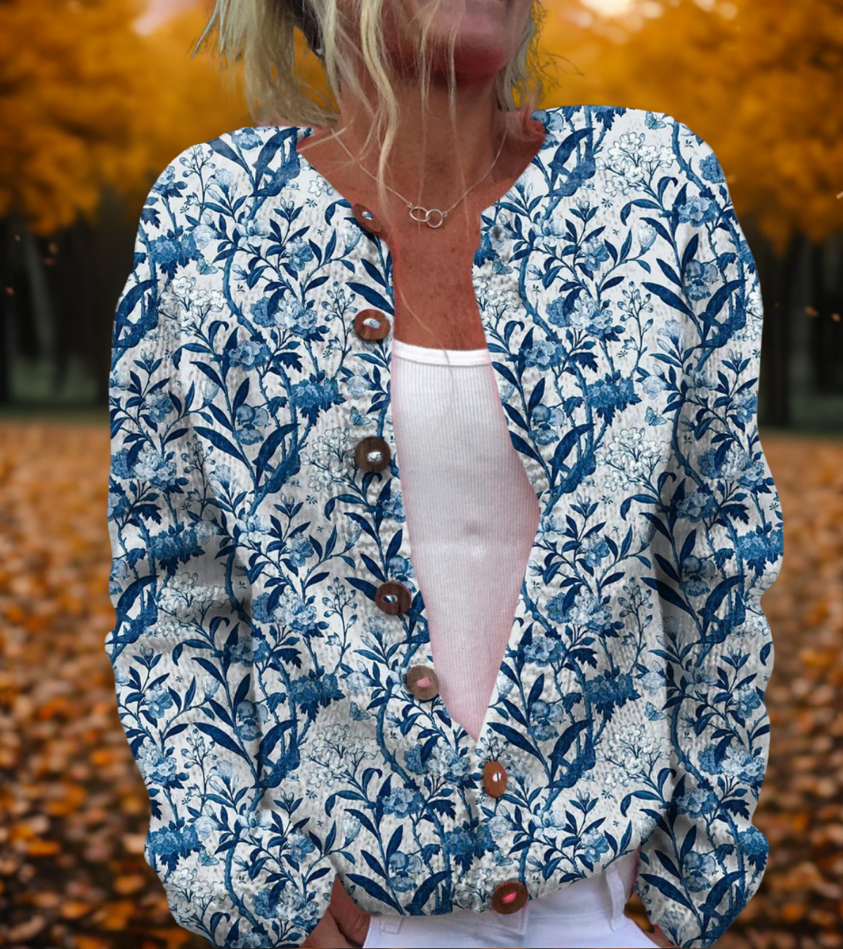 MARY | Cardigan en Design Floral