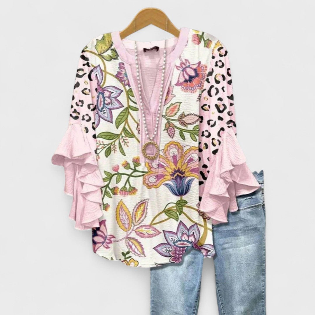 Isabelle - Élégante Blouse à Motif Floral