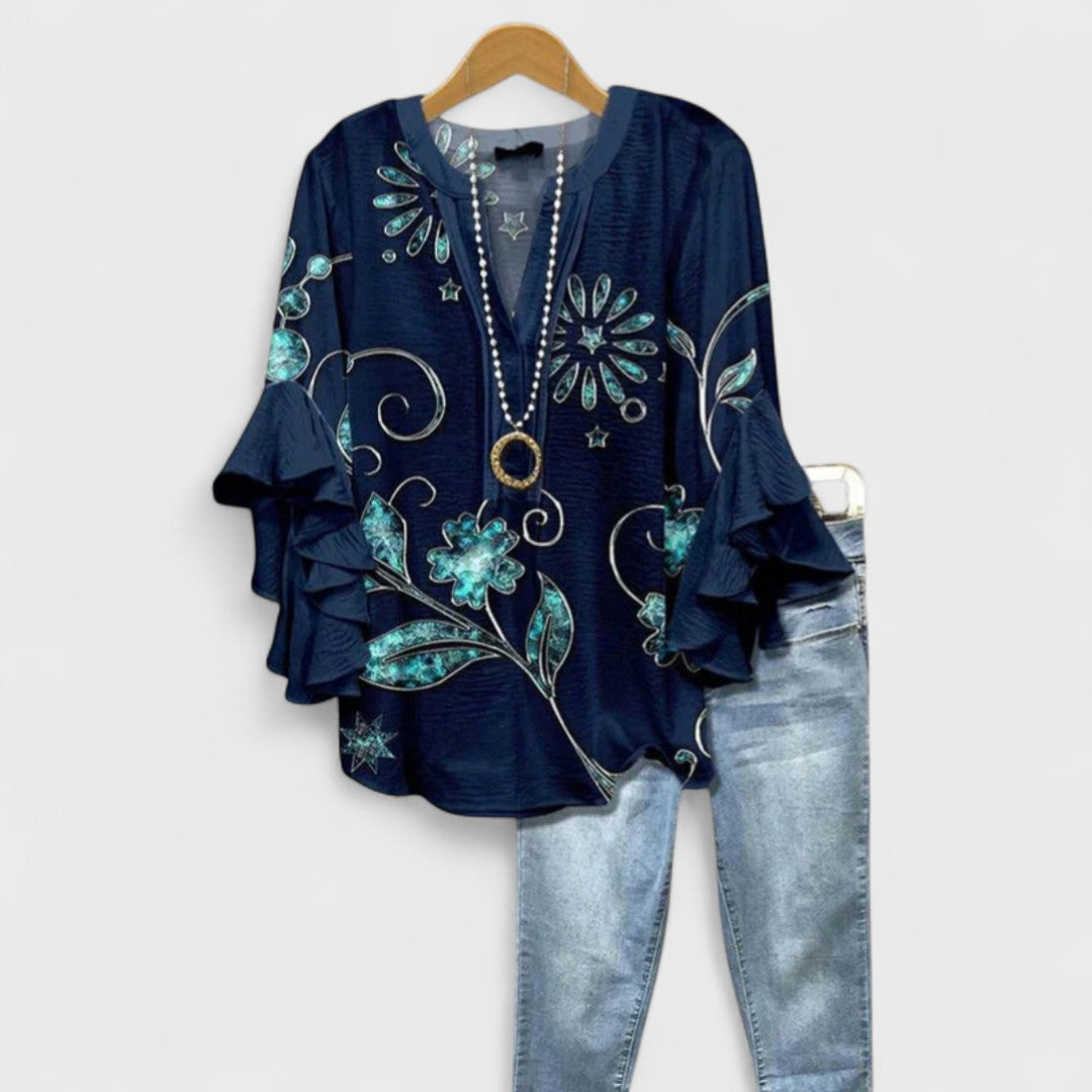 Isabelle - Élégante Blouse à Motif Floral