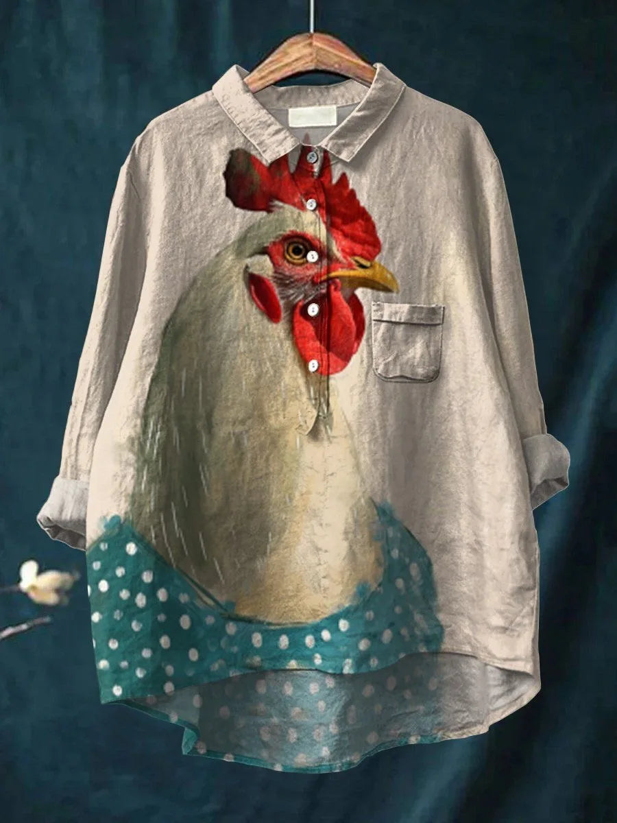 T-shirt Artistique de Poulet | T-shirt Animal