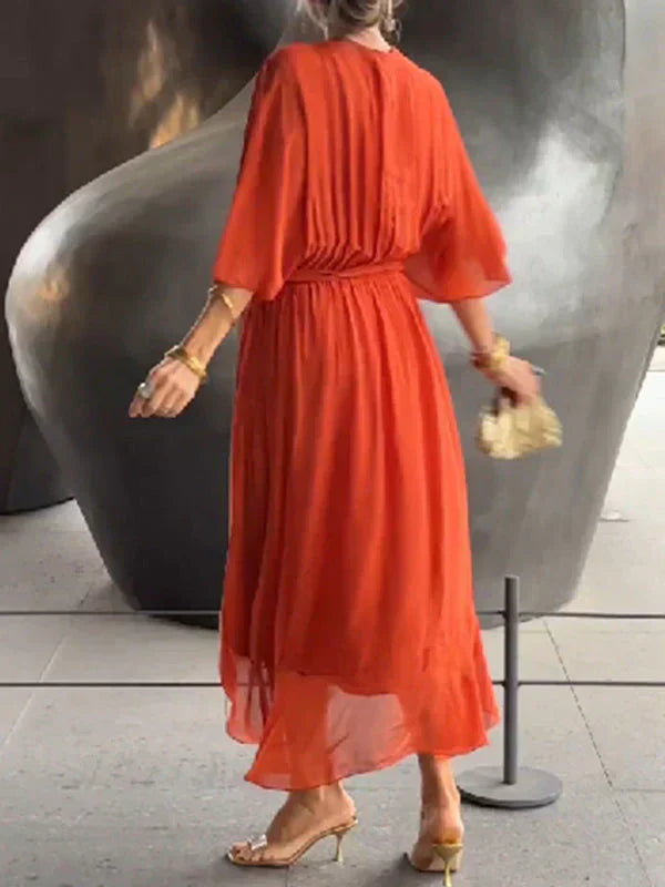 GINEVRA | Robe Longue Élégante avec Décolleté Féminin