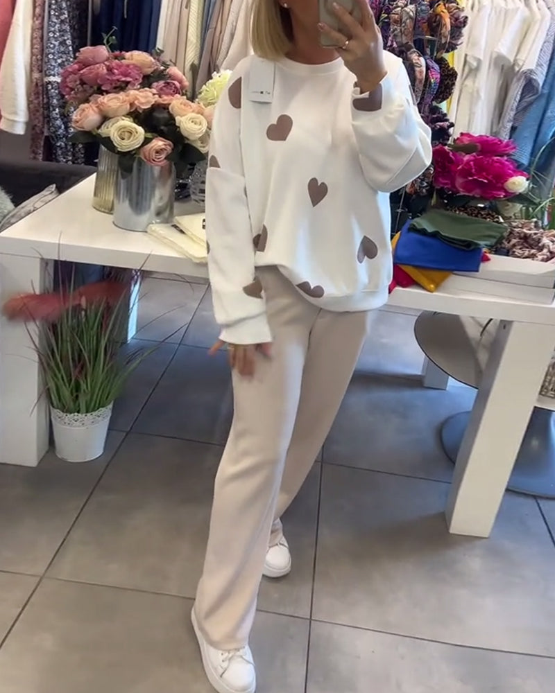 Mila – Pull en mélange de coton avec des cœurs