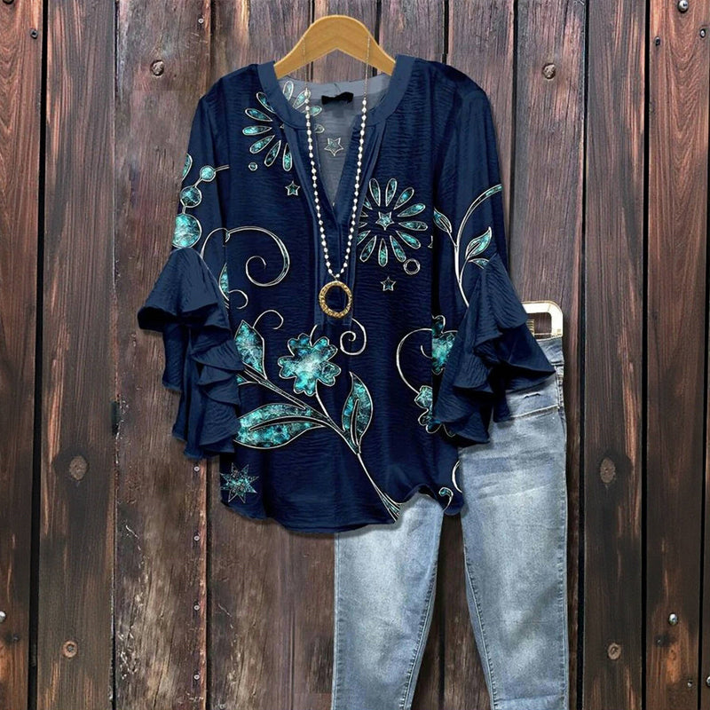 KARO | Blouse à fleurs élégante