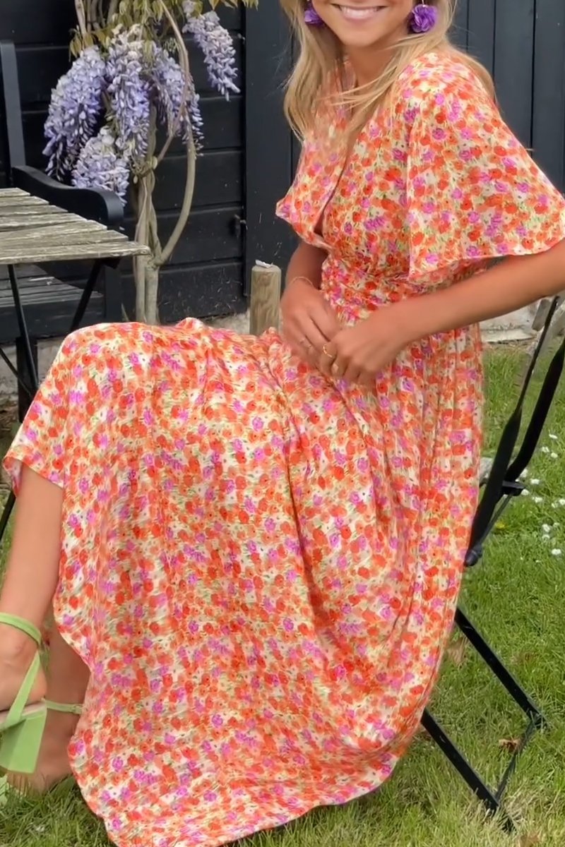 Mariella | Robe Longue à Fleurs au Style Romantique et Léger